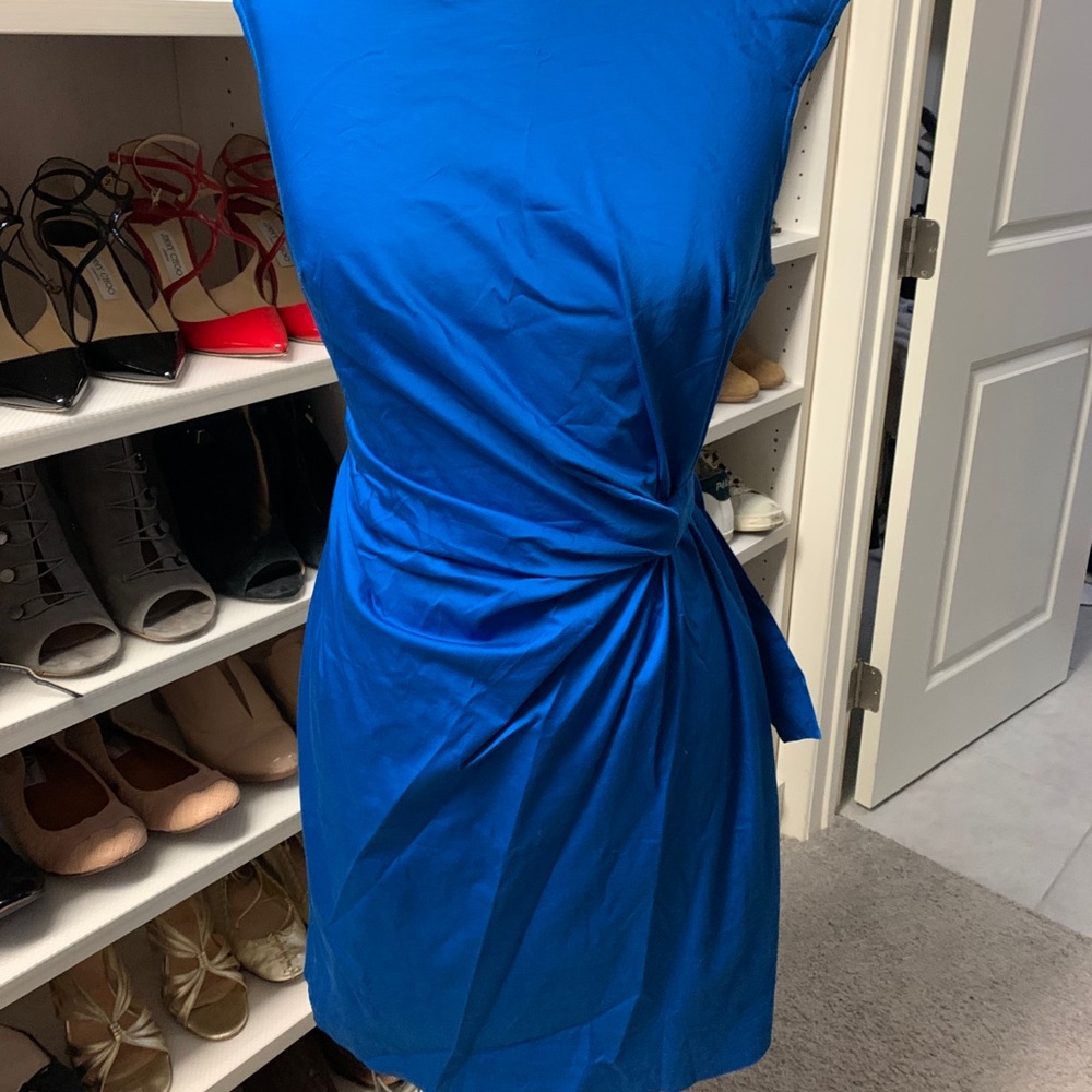 Ann Taylor cobalt stretch woven dress